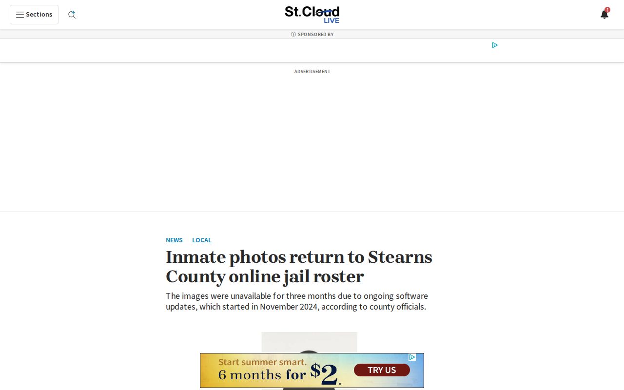 Report on restored Stearns County roster release mugshots
